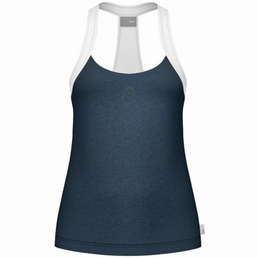 Camiseta Head Play Tech Azul Marinho Branco Feminino  Oferta + Barato