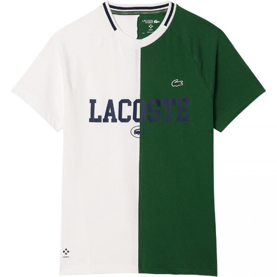 Camiseta Lacoste Daniil Medvedev Blanco Green  Offer + Cheap