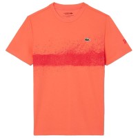 Camiseta Lacoste Novak Djokovic Laranja Vermelho  Oferta + Barato