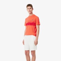Camiseta Lacoste Novak Djokovic Laranja Vermelho  Oferta + Barato