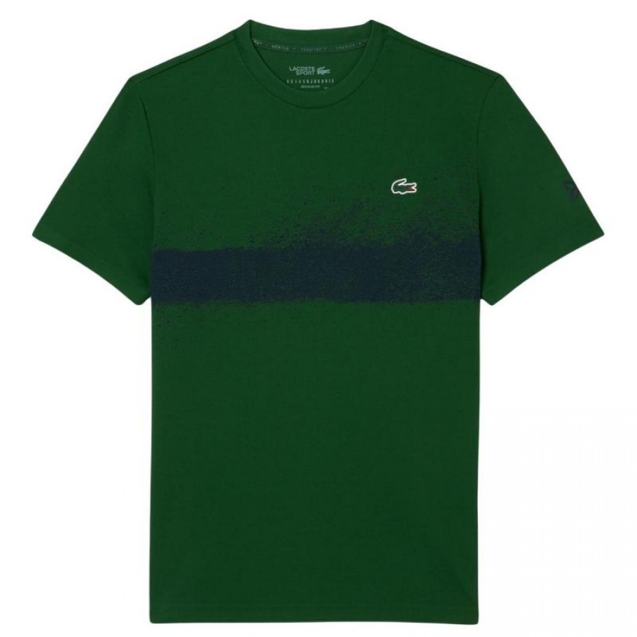 Lacoste Novak Djokovic Green Navy Blue T-Shirt  Offer + Cheap