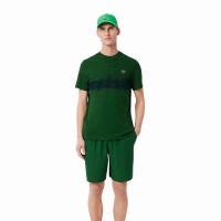 Lacoste Novak Djokovic Green Navy Blue T-Shirt  Offer + Cheap