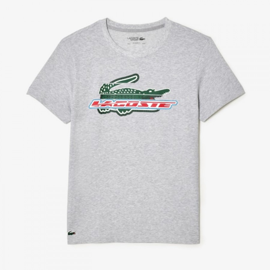 Camiseta Lacoste Sport Algodon Ecologico Gris  Oferta + Barato