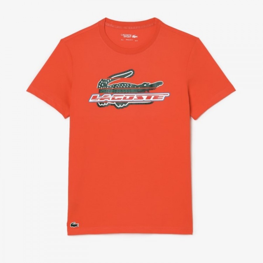 Camiseta Lacoste Sport Algodon Ecologico Orange   Oferta + Barato