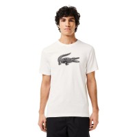 Lacoste Sport T-Shirt White Black  Offer + Cheap