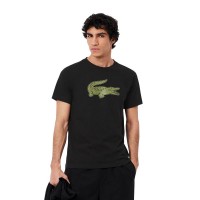 Camiseta Lacoste Sport Negro Kaki  Oferta + Barato