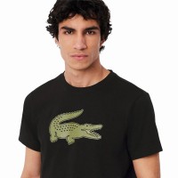 Camiseta Lacoste Sport Negro Kaki  Oferta + Barato