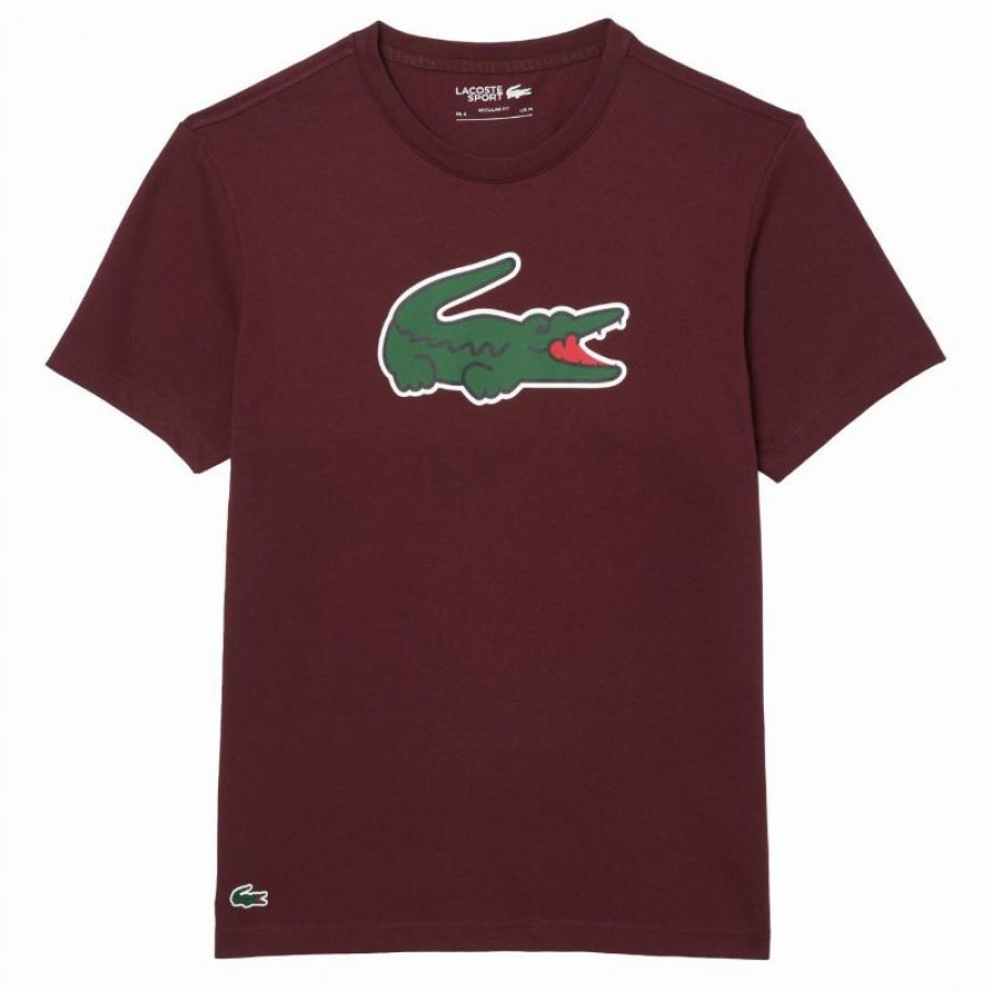 Camiseta Lacoste Ultra Dry Burdeos  Oferta + Barato