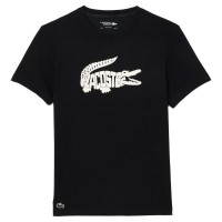 Lacoste Ultra Dry T-Shirt Black White  Offer + Cheap