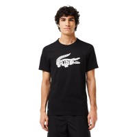 Lacoste Ultra Dry T-Shirt Black White  Offer + Cheap