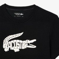 Lacoste Ultra Dry T-Shirt Black White  Offer + Cheap