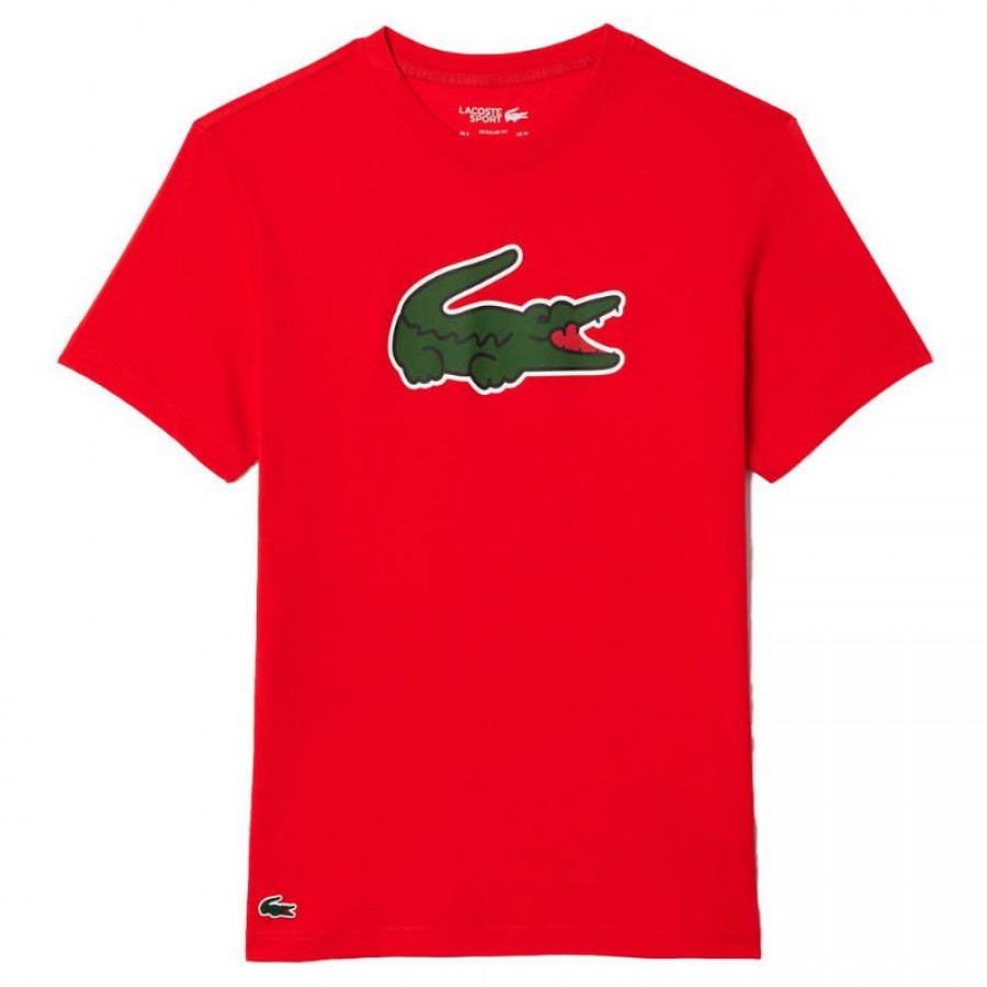 Lacoste Ultra Dry Red T-Shirt  Offer + Cheap