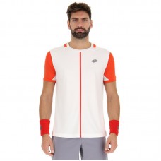 T-shirt Lotto Top IV Bright White Red Poppy