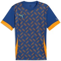Camiseta Puma Individual Azul Laranja  Oferta + Barato
