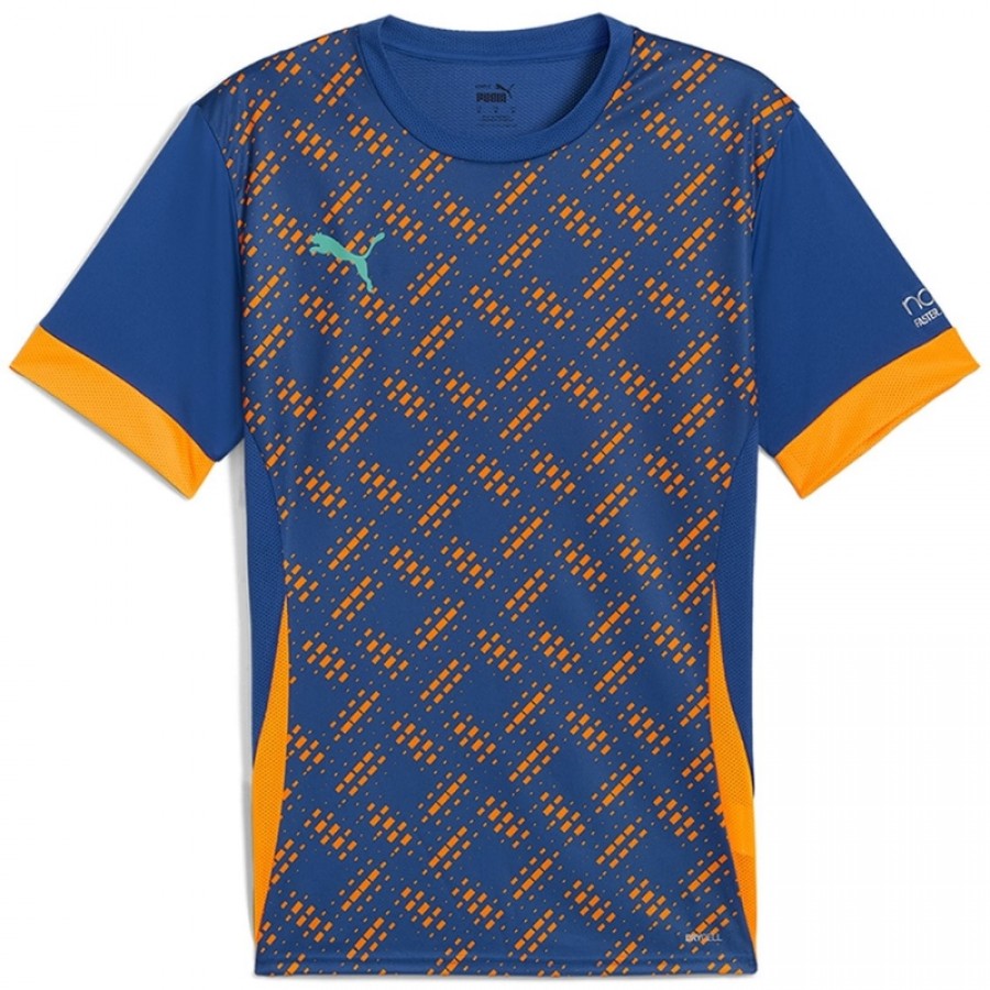 Camiseta Puma Individual Azul Laranja  Oferta + Barato