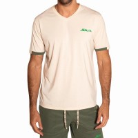 Siux Gea Beige Brown T-Shirt  Offer + Cheap