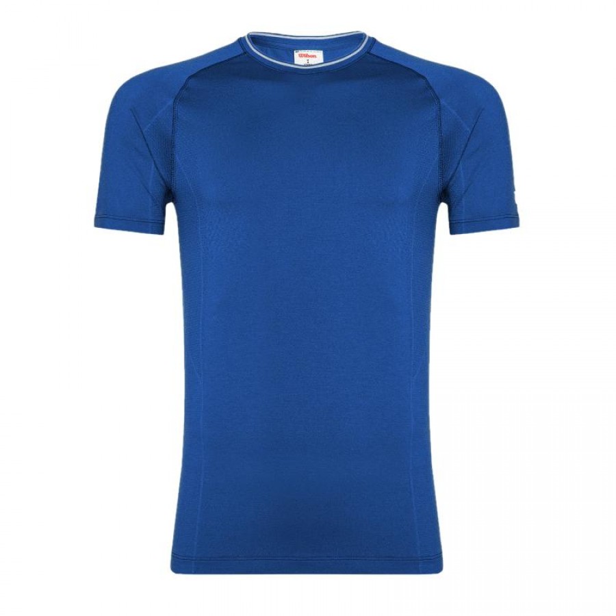 Camiseta Wilson Team Seamless Crew Azul Royal  Oferta + Barato