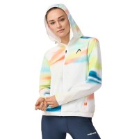 Jaqueta feminina com estampa de borrão de cabeça  Oferta + Barato