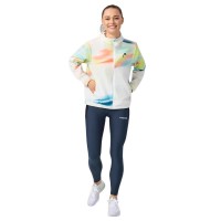 Jaqueta feminina com estampa de borrão de cabeça  Oferta + Barato