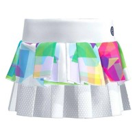 Falda Bidi Badu Kaleido Plissé Blanco Mix  Offre - Pas cher
