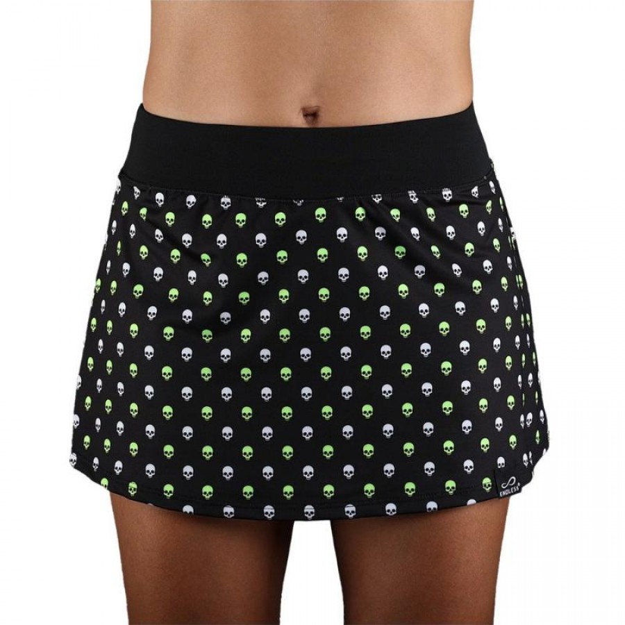 Falda Endless Minimal Print Skulls Verde  Offer + Cheap