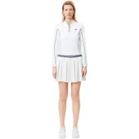 Saia Lacoste Piqué Branco Verde  Oferta + Barato