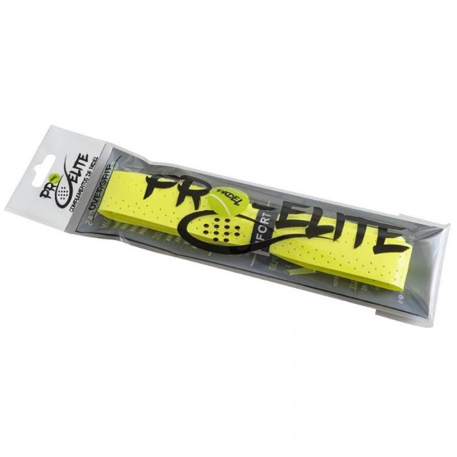 Grip Pro Elite Comfort Eva Perfurado Amarelo Fluorescente 1 Unidade  Oferta + Barato