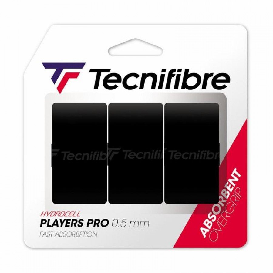 Tecnifibre Players Pro Noir Surgrips 3 Unites  Offre - Pas cher