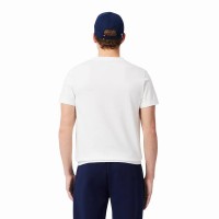 Pack Camiseta Lacoste Novak Djokovic Branca e Boné Azul Marinho  Oferta + Barato