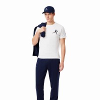 Pack Camiseta Lacoste Novak Djokovic Branca e Boné Azul Marinho  Oferta + Barato
