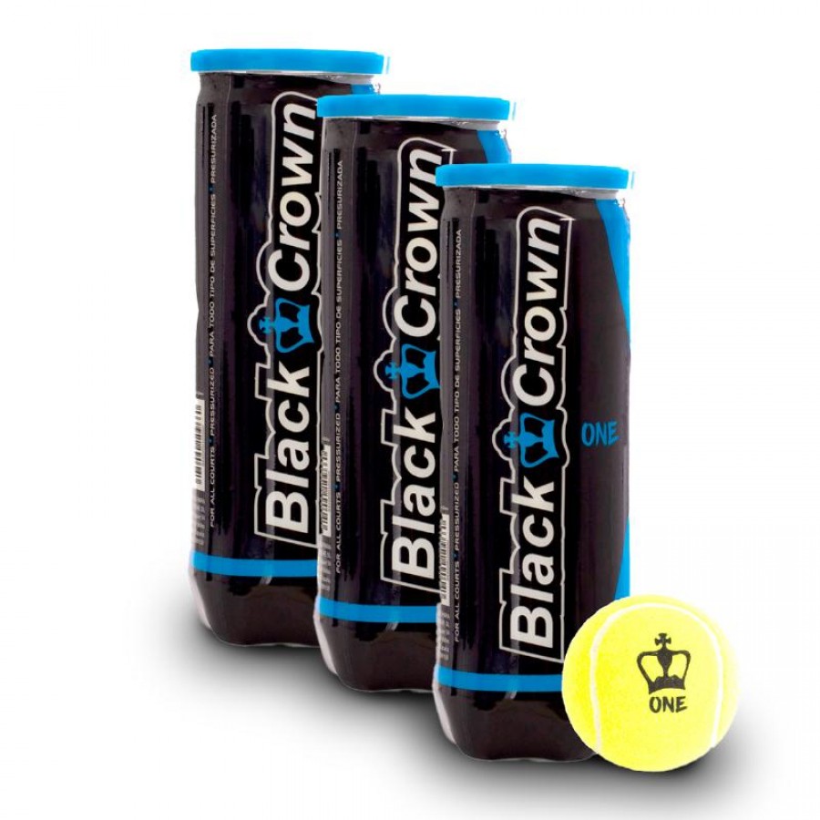 Pack de 3 Botes de Pelotas Black Crown One  Oferta + Barato