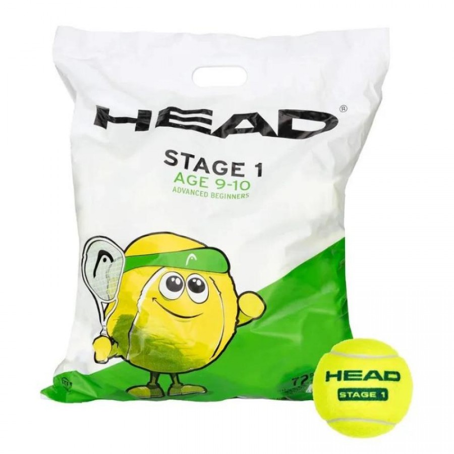 Pack de 72 Pelotas Head Stage 1 Verde  Oferta + Barato
