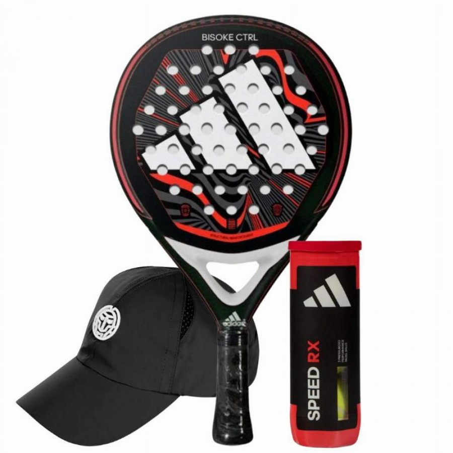 Pack Adidas Bisoke Control 2024 Racket with Cap and Balls  Offer + Cheap