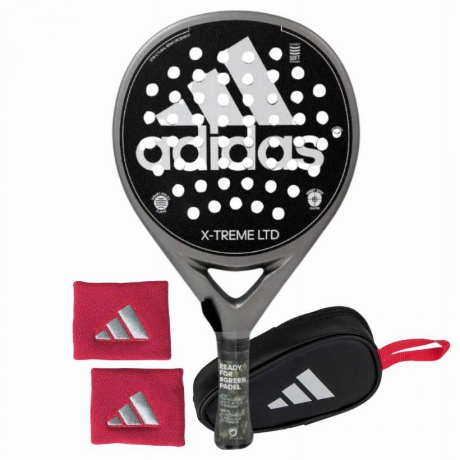 Pack Raquete Adidas X-Treme Silver White com porta-moedas e sacos de pulso   Oferta + Barato