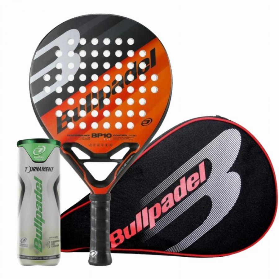 Pack Bullpadel BP10 EVO 2023 Racket with Case and Balls  Offer + Cheap