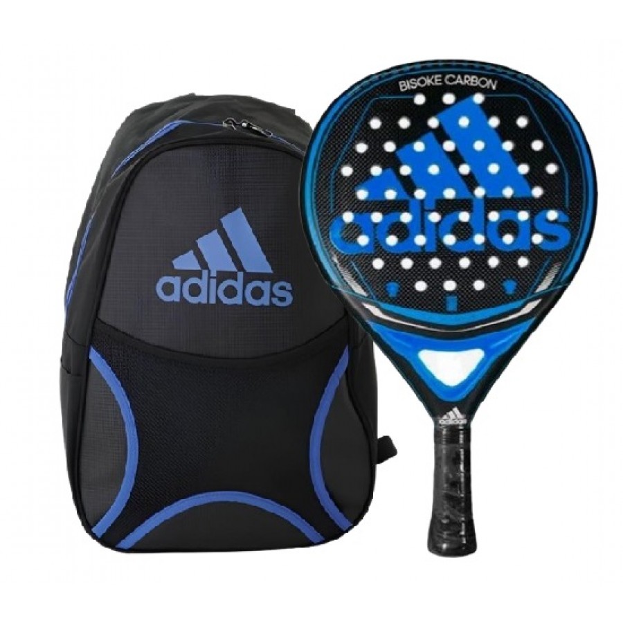 Pala Adidas Biske Carbon Azul + Mochla  Oferta + Barato