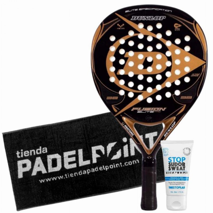 Dunlop Fusion Elite Pro Gold Paddle Pack avec serviette et magnesium  Offre - Pas cher