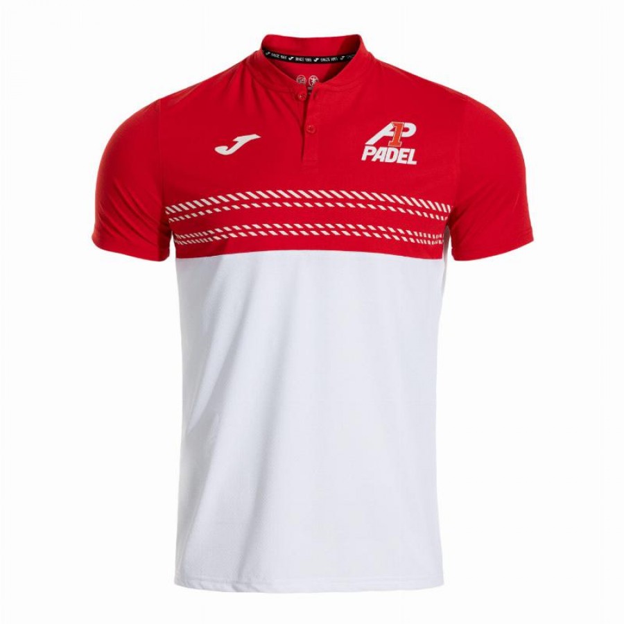 Polo de Padel Joma A1 Blanc Rouge  Offre - Pas cher