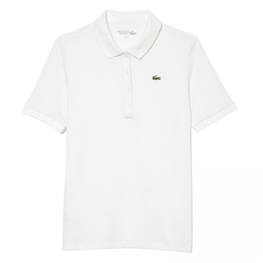 Polo Lacoste Pique Blanco Mujer  Oferta + Barato