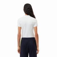 Polo Lacoste Pique Blanco Mujer  Oferta + Barato