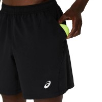 Short Asics Tribunal 7IN Negro Blanco