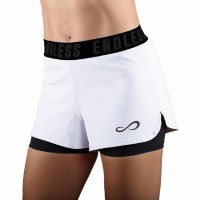 Short Endless Tech Iconic Blanco Mujer  Oferta + Barato