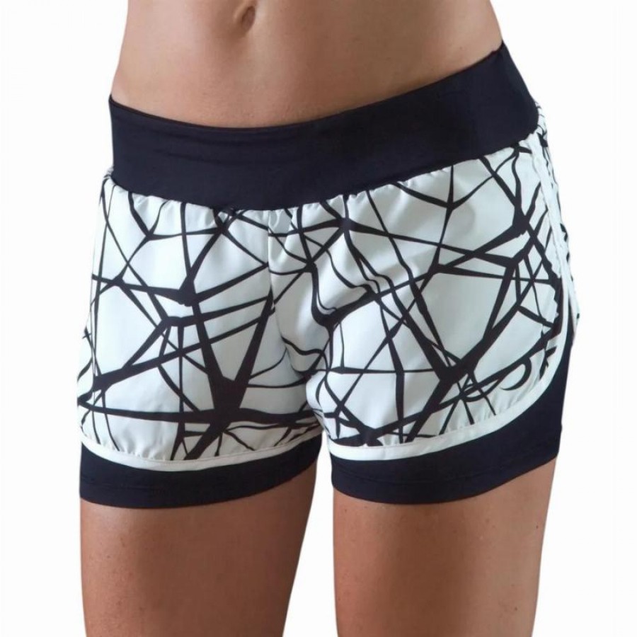 Short Endless Tech II Blanco Negro Mujer  Offer + Cheap