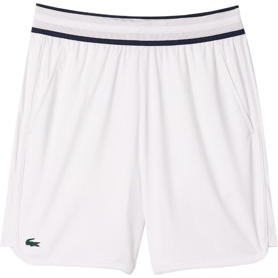 Short Lacoste Daniil Medvedev Sport Blanco  Offre - Pas cher