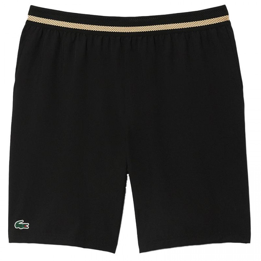 Calções Lacoste Novak Djokovic Negro Amarillo  Oferta + Barato