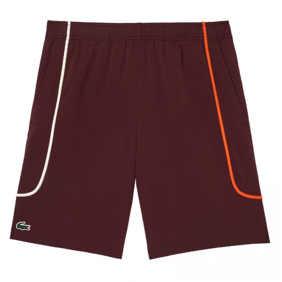 Short Lacoste Sport Tenis Burdeos  Oferta + Barato
