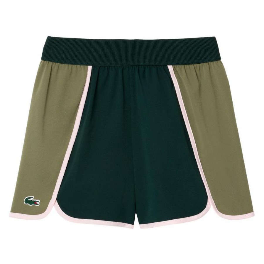 Short Lacoste Ultra Dry Verde Kaki Moose  Offre - Pas cher