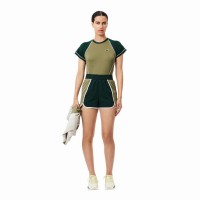 Short Lacoste Ultra Dry Verde Kaki Moose  Offre - Pas cher