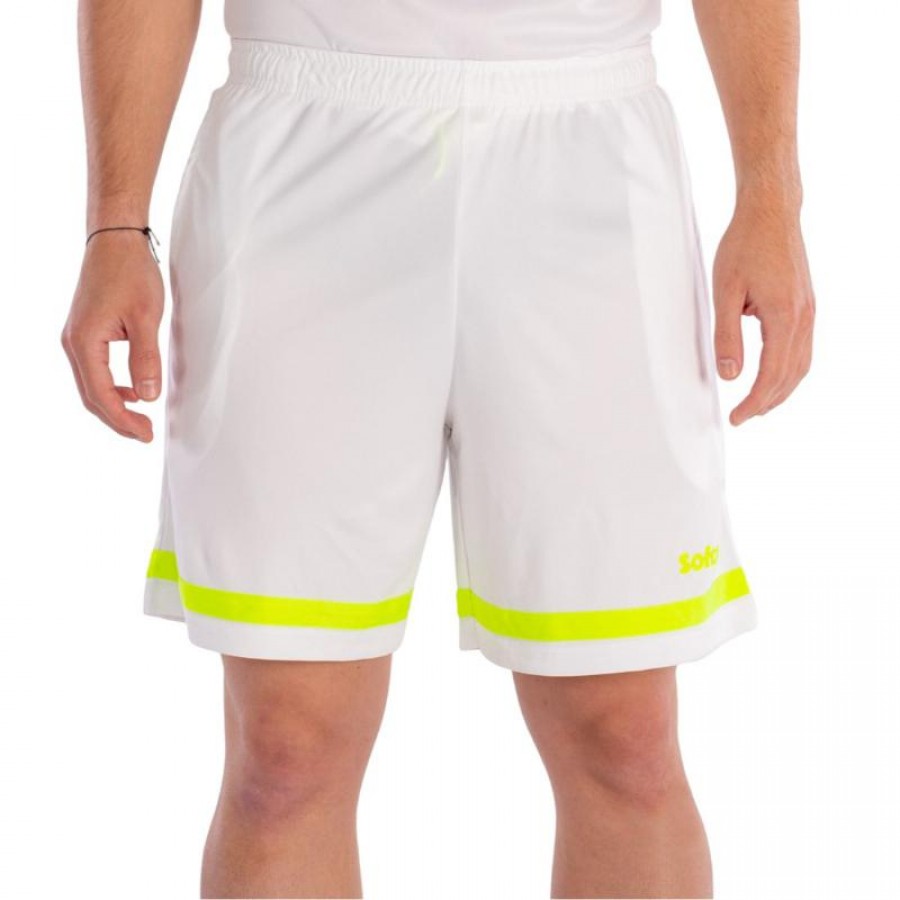 Calções Softee Tipex Branco Amarelo Fluor criança  Oferta + Barato