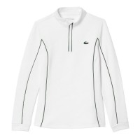 Sudadera Lacoste Ultra Dry Blanco Verde Mujer  Oferta + Barato